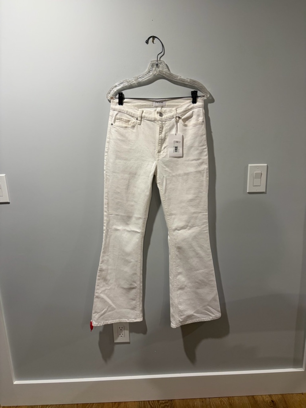 Frame Denim White Flare Jeans - Women's Wide Leg